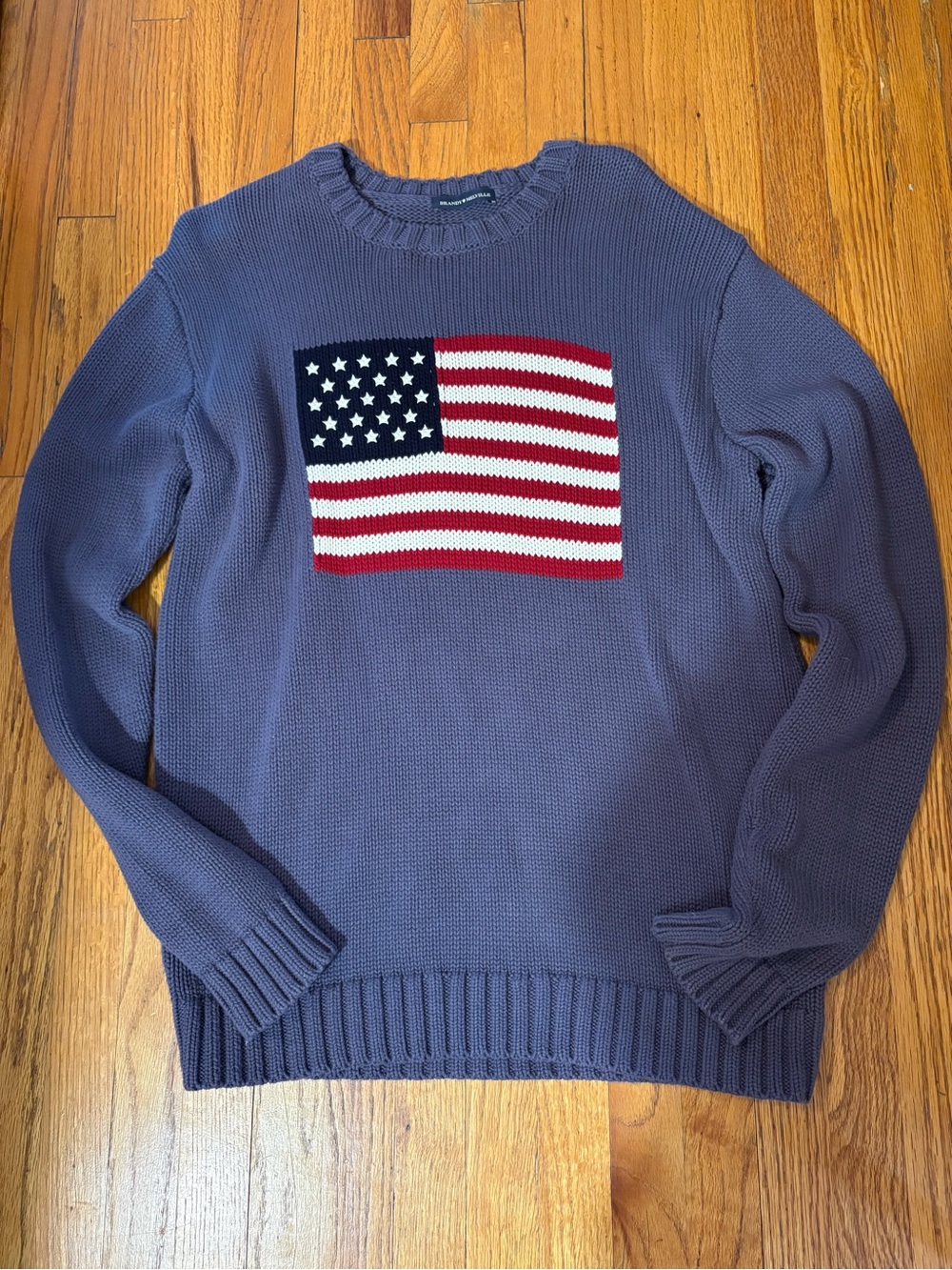 brandy melville american flag oversized knit sweater